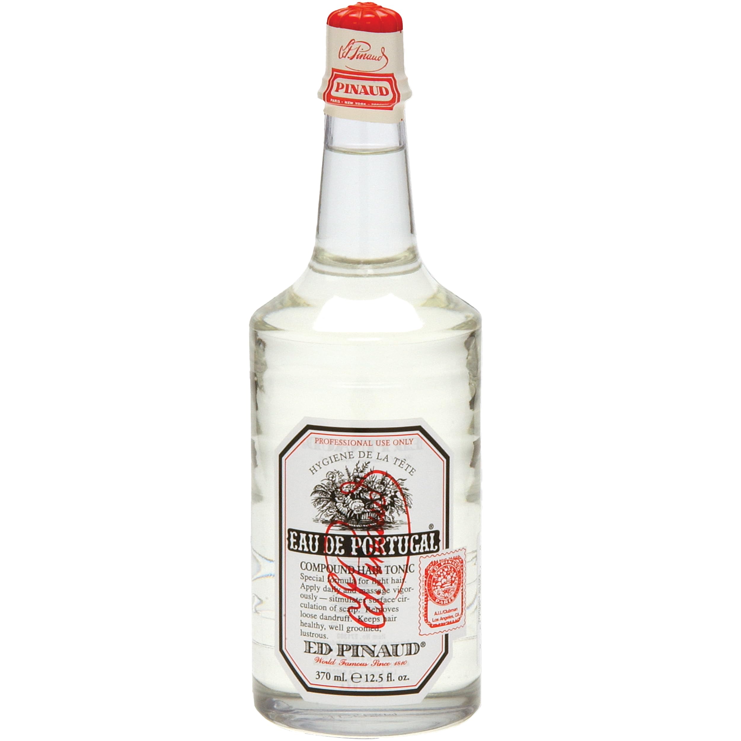 Clubman Pinaud Eau de Portugal bottle close-up for classic grooming scent