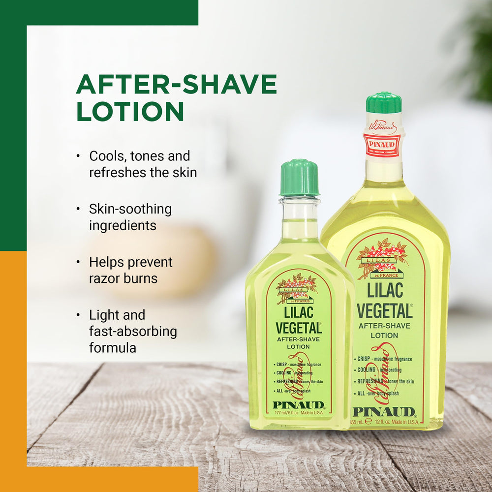 Clubman Pinaud Lilac Vegetal, vertido suave para refrescar tras afeitarse.