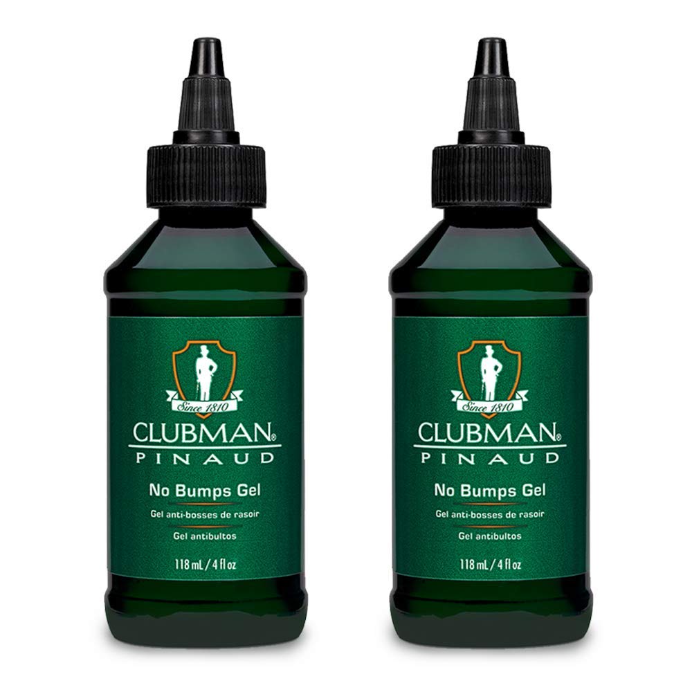 Clubman Pinaud No Bumps Gel being squeezed from tube for easy application