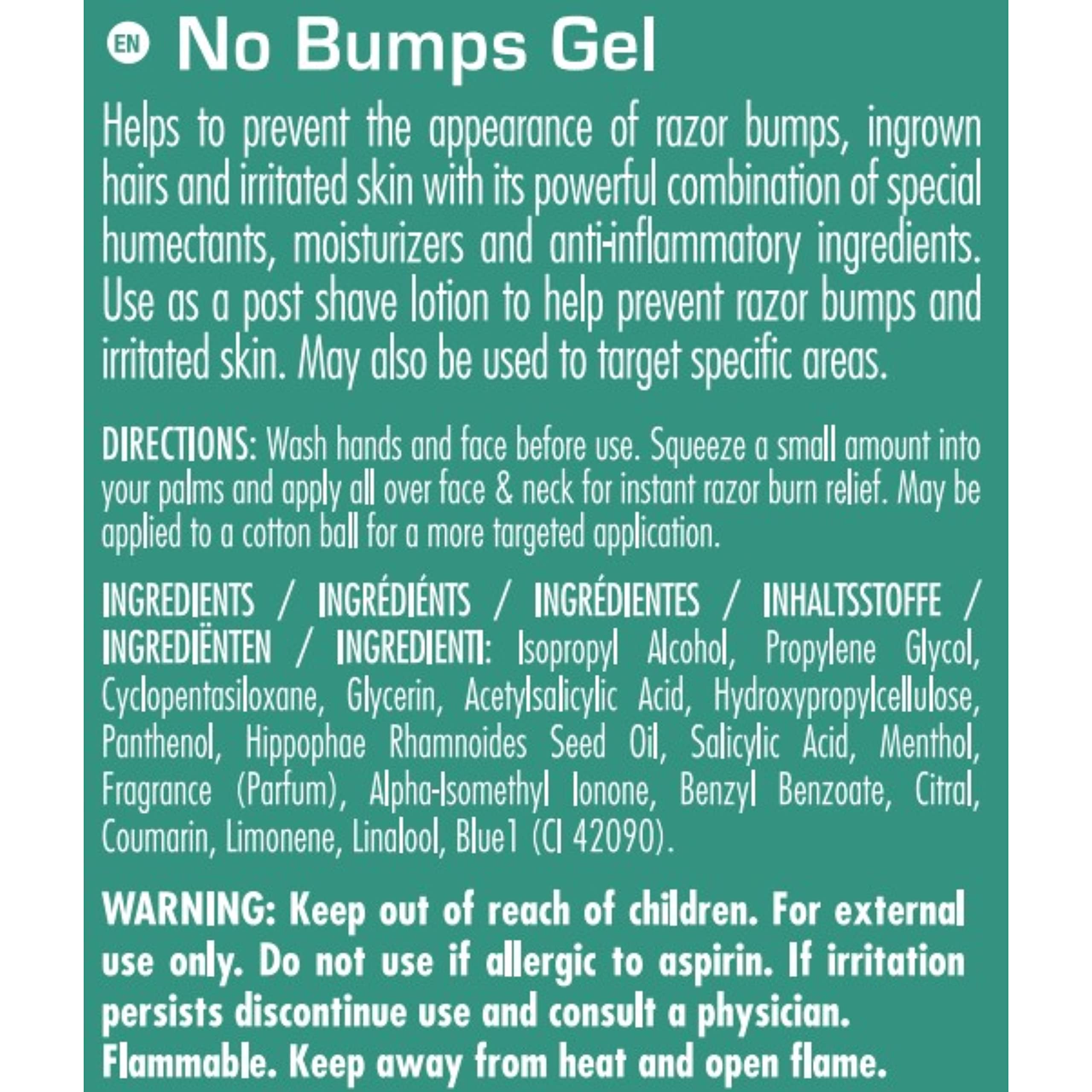 Clubman Pinaud No Bumps Gel on clean face providing soothing shave relief
