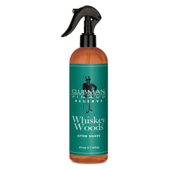Clubman Reserve Whiskey Woods spray bottle for daily, long-lasting fragrance.