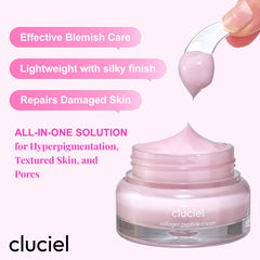 cluciel collagen peptide cream application area showing easy daily use