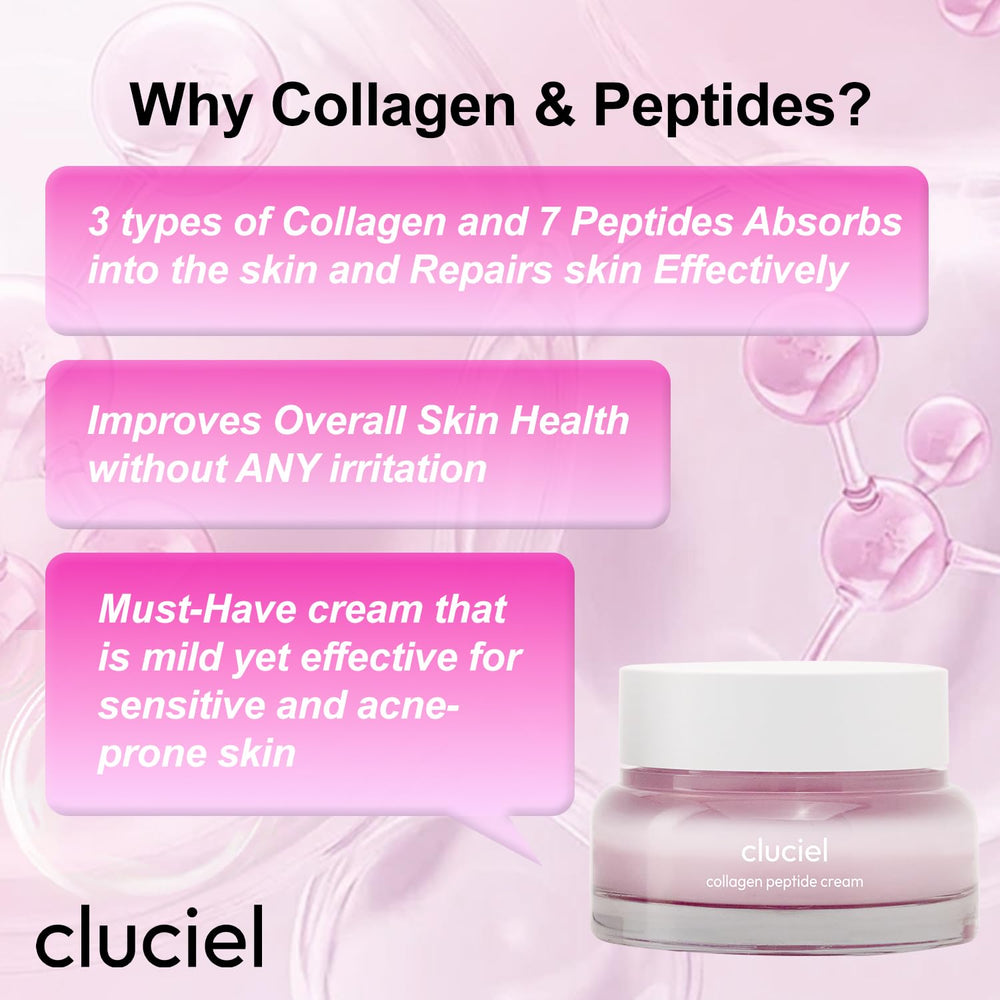 cluciel collagen peptide cream daily routine for morning and night