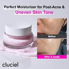 cluciel collagen peptide cream texture closeup highlighting silky finish and radiance