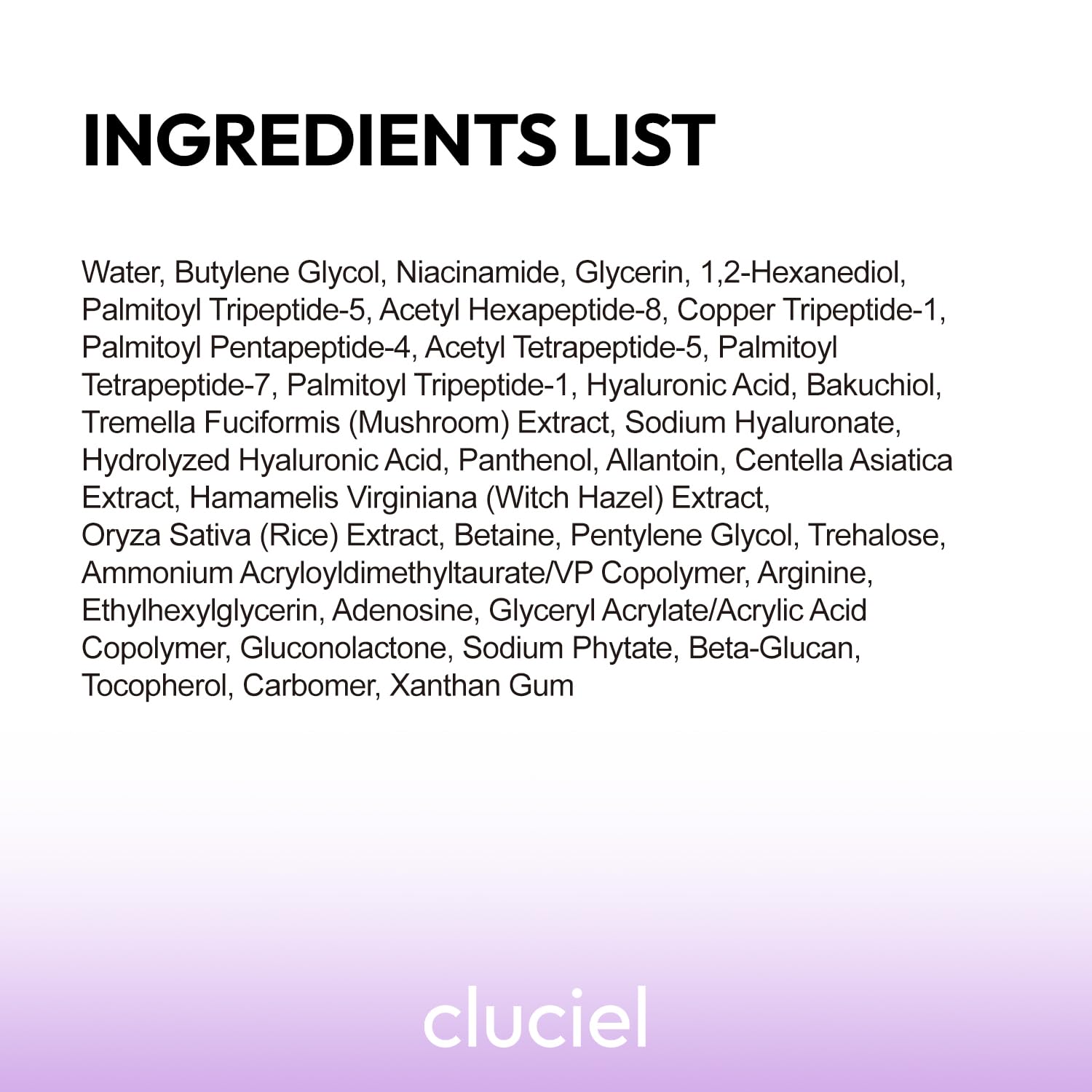 cluciel Niacinamide Peptide Serum for pores and texture improvement during daily regimen.