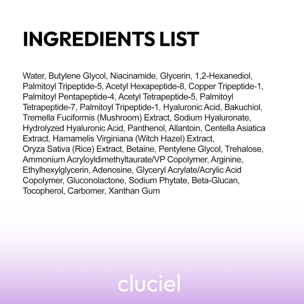 cluciel Niacinamide Peptide Serum for pores and texture improvement during daily regimen.