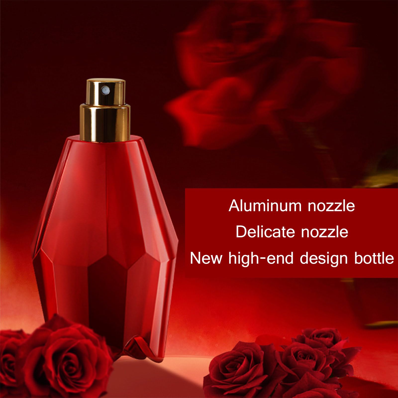 CLY AMS Red Rose fragrance bottle with rose flower detail