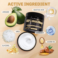 Clyecfra 40% Urea Cream lightweight texture shown for fast absorption