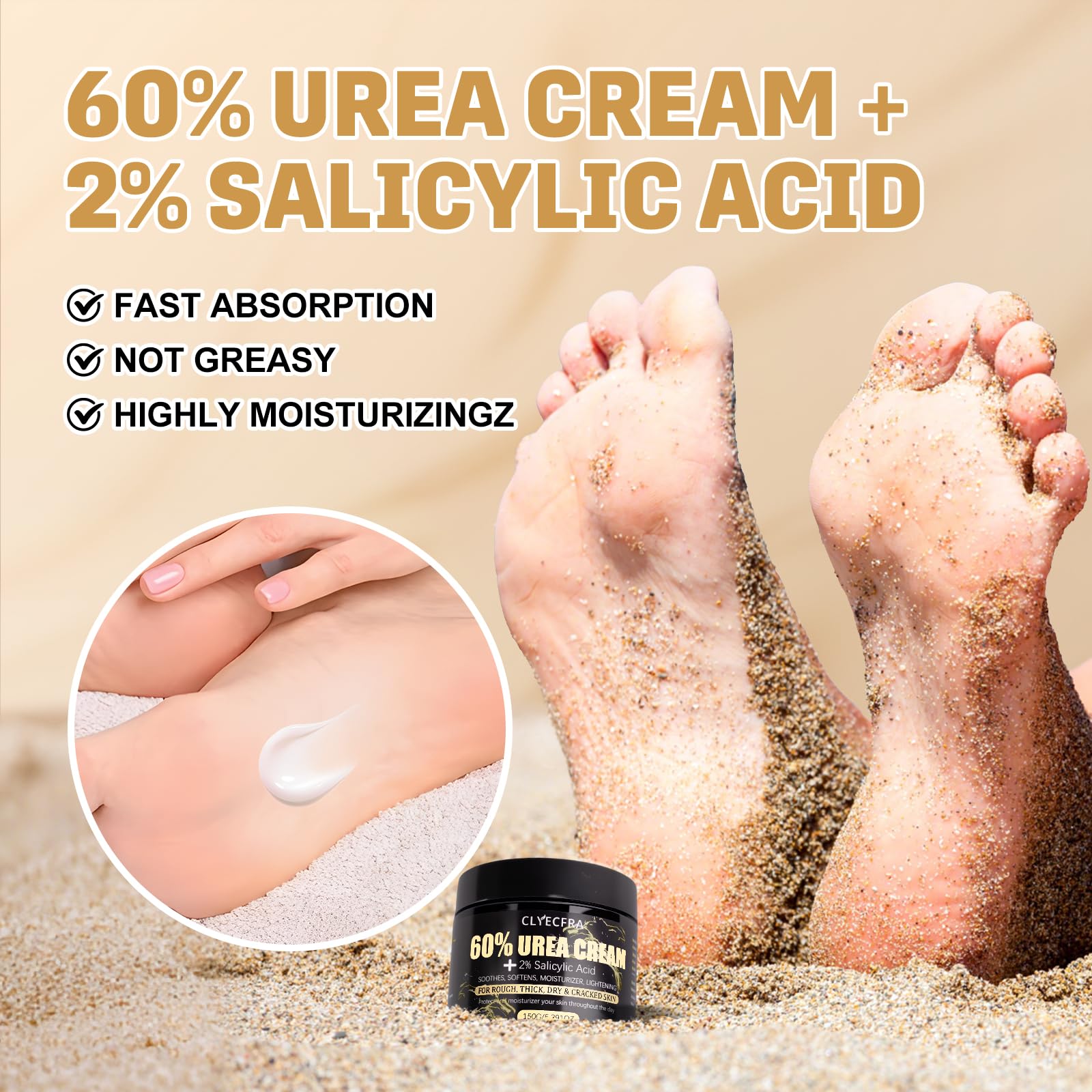 Clyecfra 60% Urea Cream in a dry environment shows day-long hydration protection.