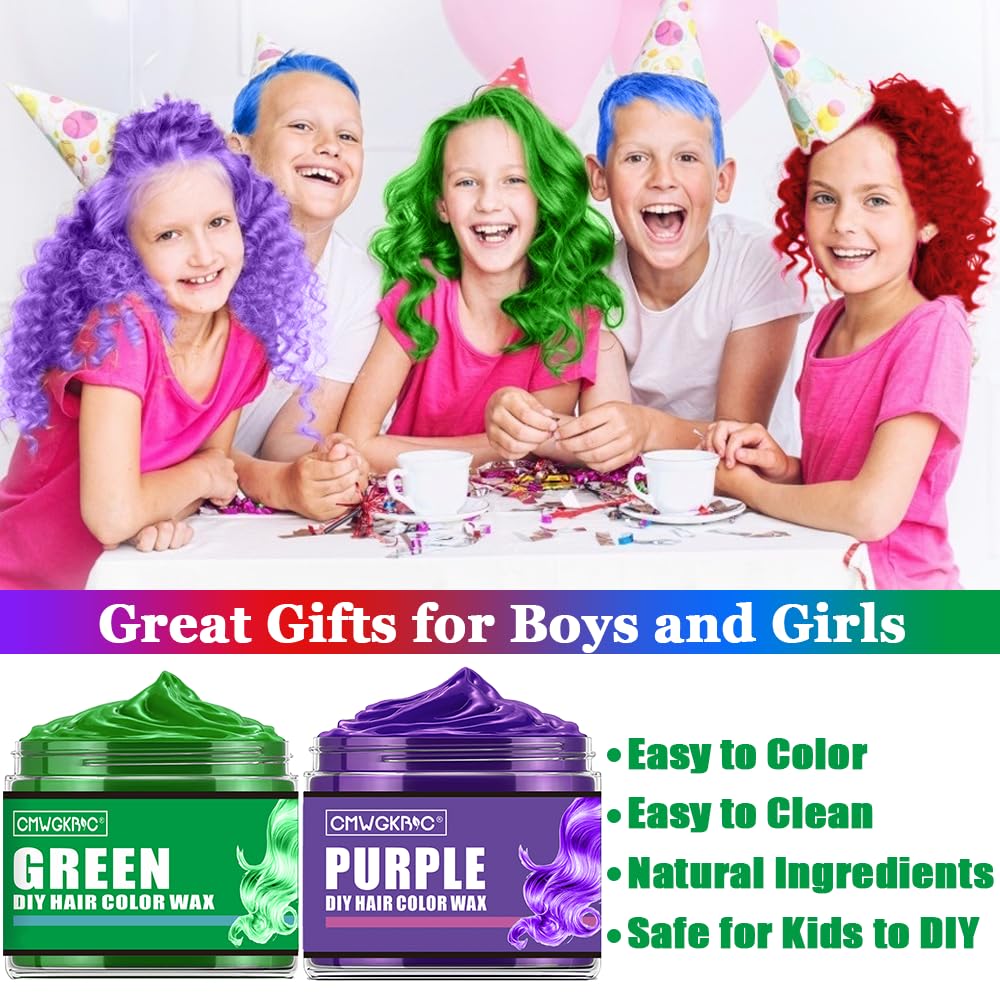 CMWGKBC four-colors hair color wax blue for bold, washable color