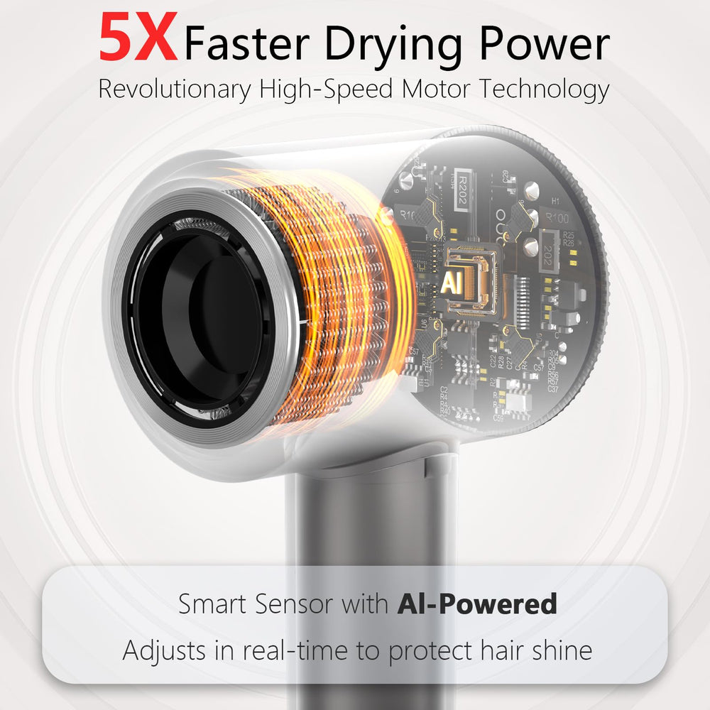CNMSGM hair dryer motor 160000rpm image highlights high-speed drying capability.