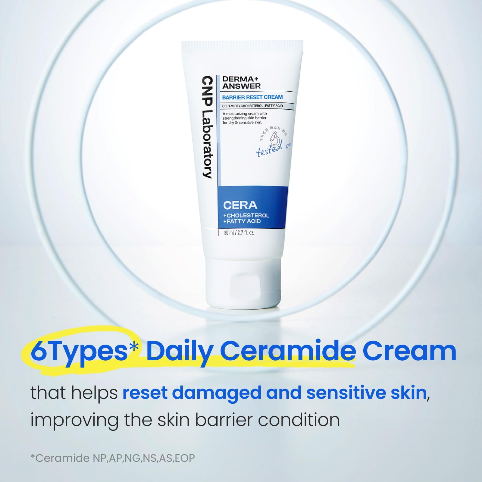 CNP Barrier Reset Cream hydration closeup demonstrates silky, non-sticky finish