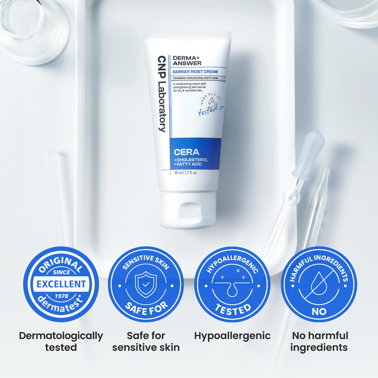 CNP Barrier Reset Cream packaging 2.7oz view highlighting generous size for routine use