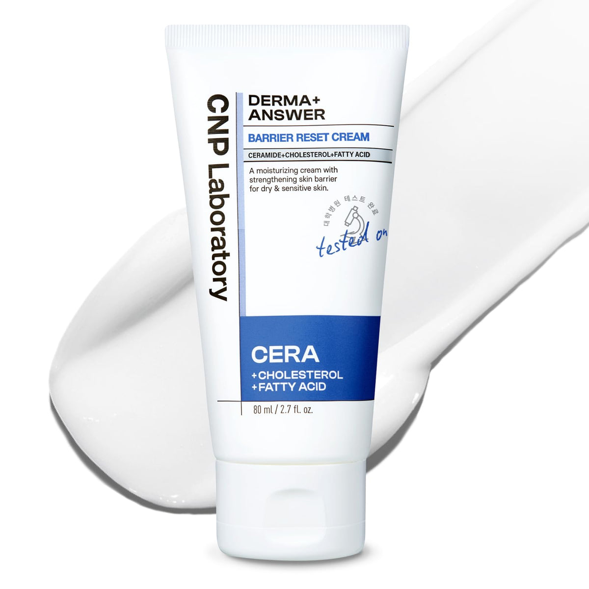 CNP Barrier Reset Cream tube front highlighting ceramide-rich formula for deep hydration