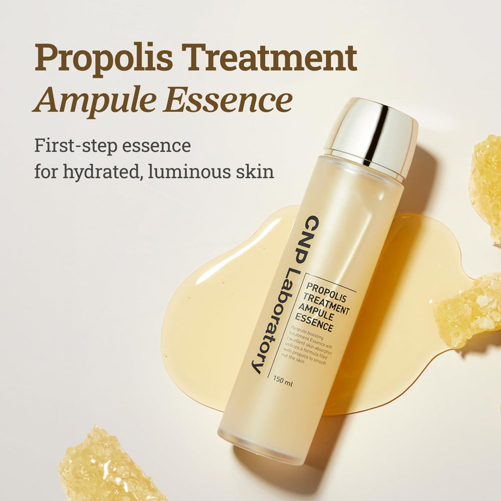 CNP Honey Glow Booster Toner bottle closeup highlights smooth texture and clean formula