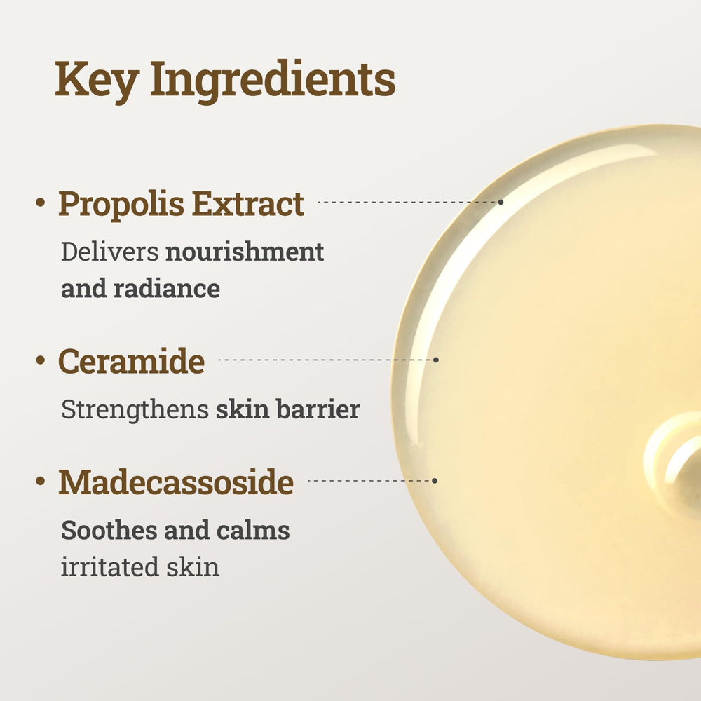 CNP Honey Glow Booster Toner ceramides image emphasizes moisture retention and skin barrier support