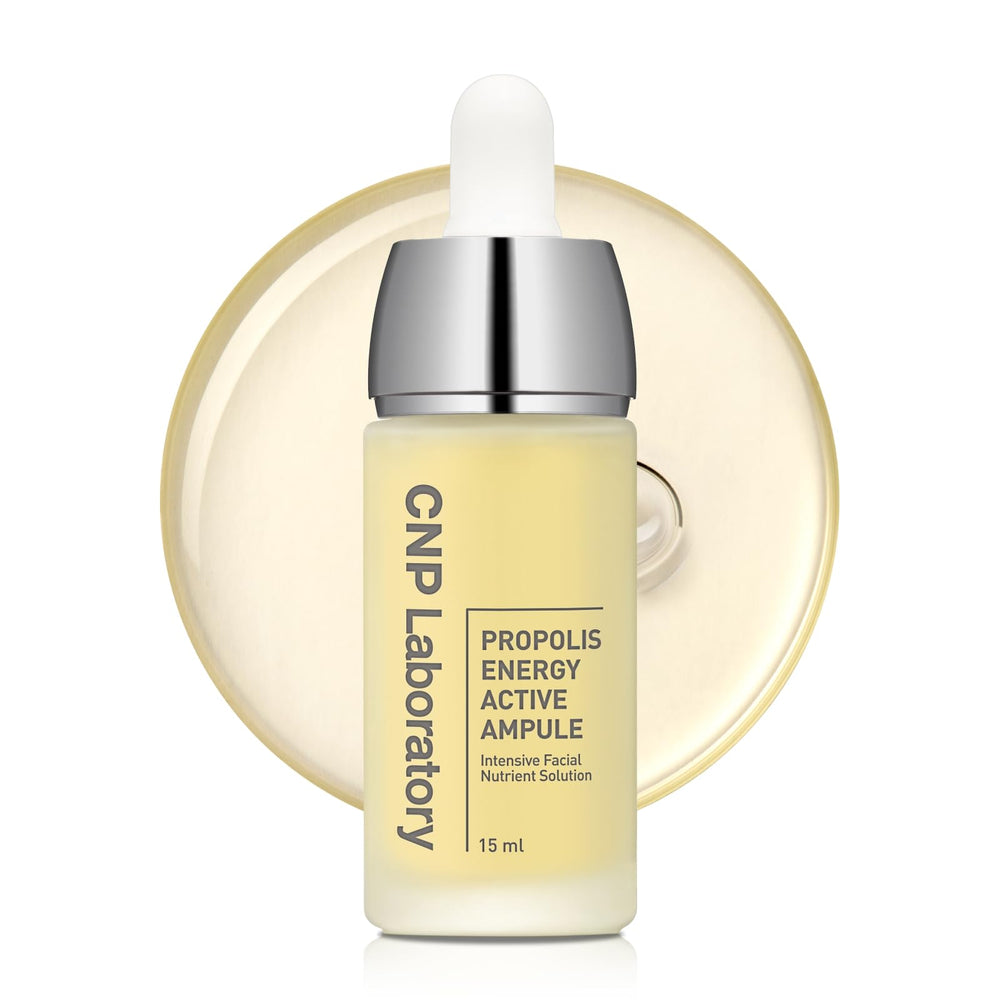 CNP Honey Glow Serum bottle close-up highlighting hydration.