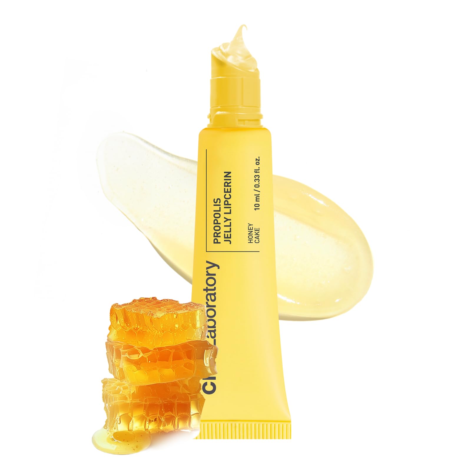 CNP Propolis Jelly Lipcerin Honey Cake gloss close-up showing rich shine for daily lips