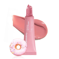 CNP Propolis Jelly Lipcerin 02 Pink Donut tube shows hydrating gloss with subtle color.