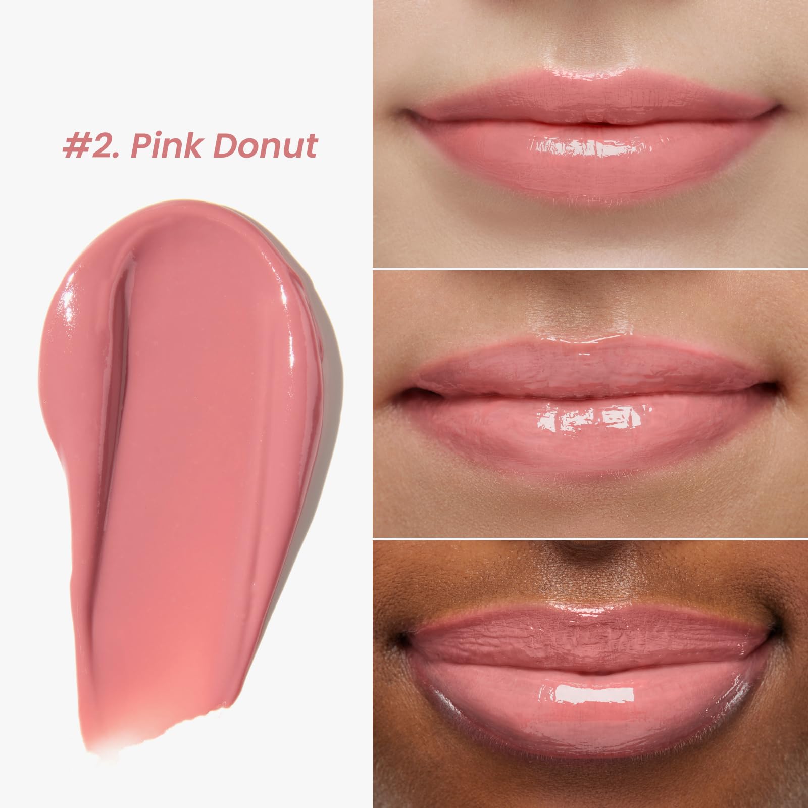 12-hour hydration claim highlighted for long-lasting moisture and shine on lips.
