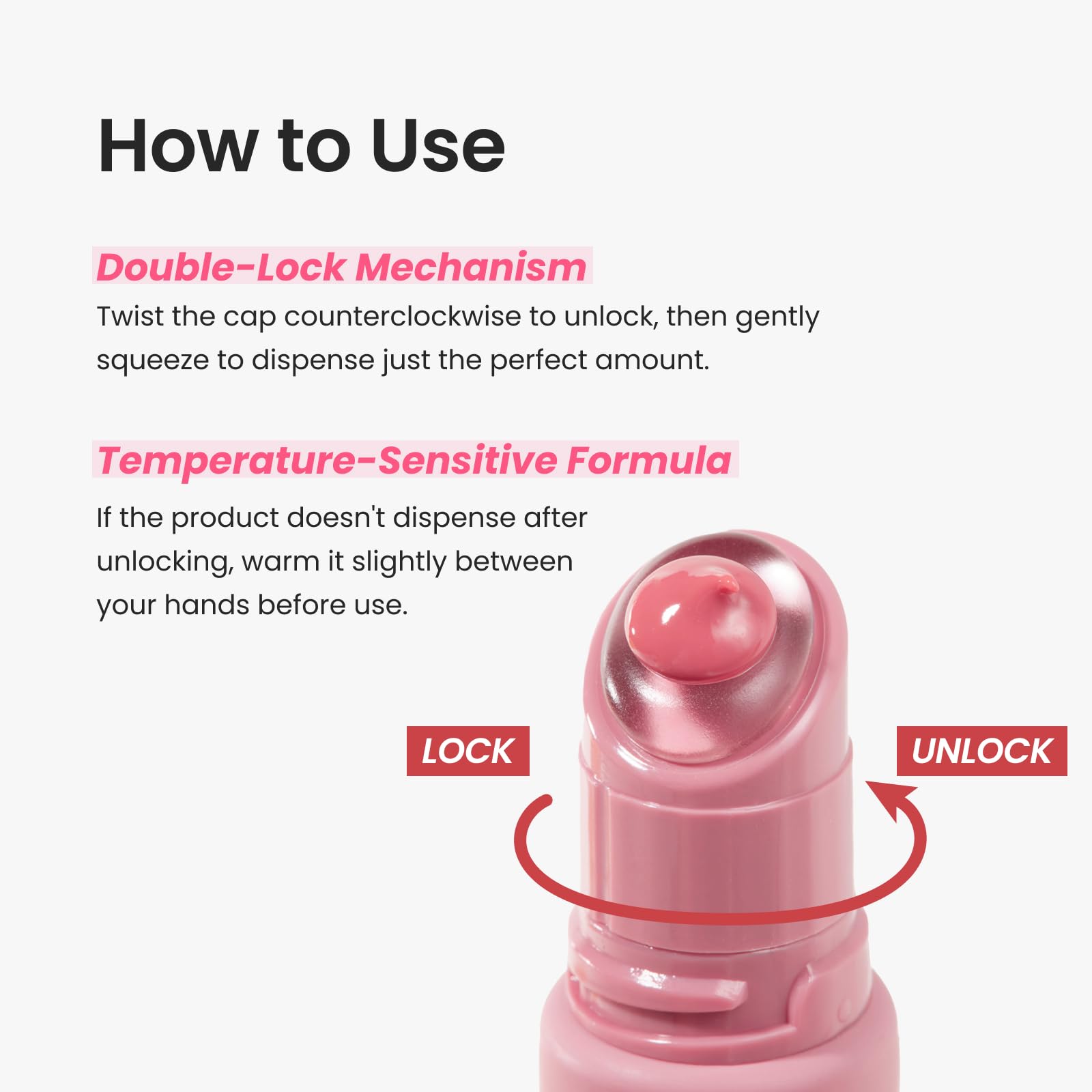 Vibrant Pink Donut shade on lips demonstrates color and luminosity from Lipcerin.