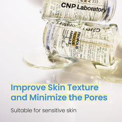CNP Rescue+Propolis Serum dropper application suggests precise, controlled use.