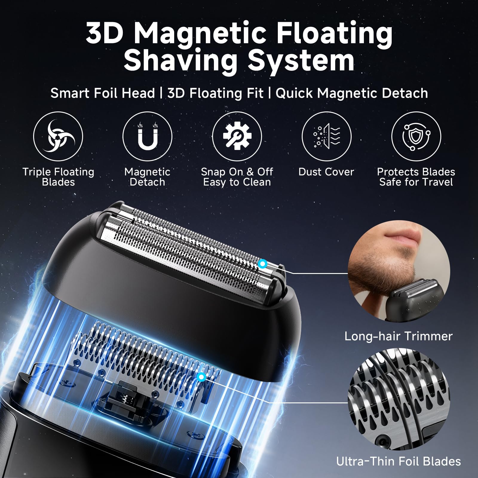 Cnunkn-3-floating-blades-closeup highlights precise, skin-friendly trimming