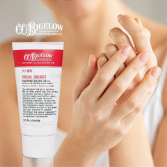 CO Bigelow Chapped Hands Balm packaging shot emphasizes USA-made, glycerin-rich protection.
