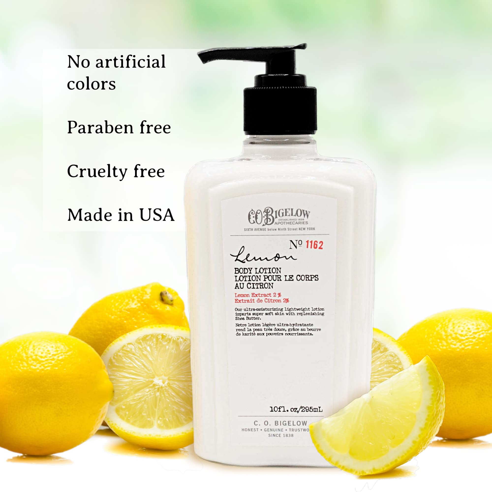 C.O. Bigelow lemon fragrance closeup highlights refreshing citrus aroma