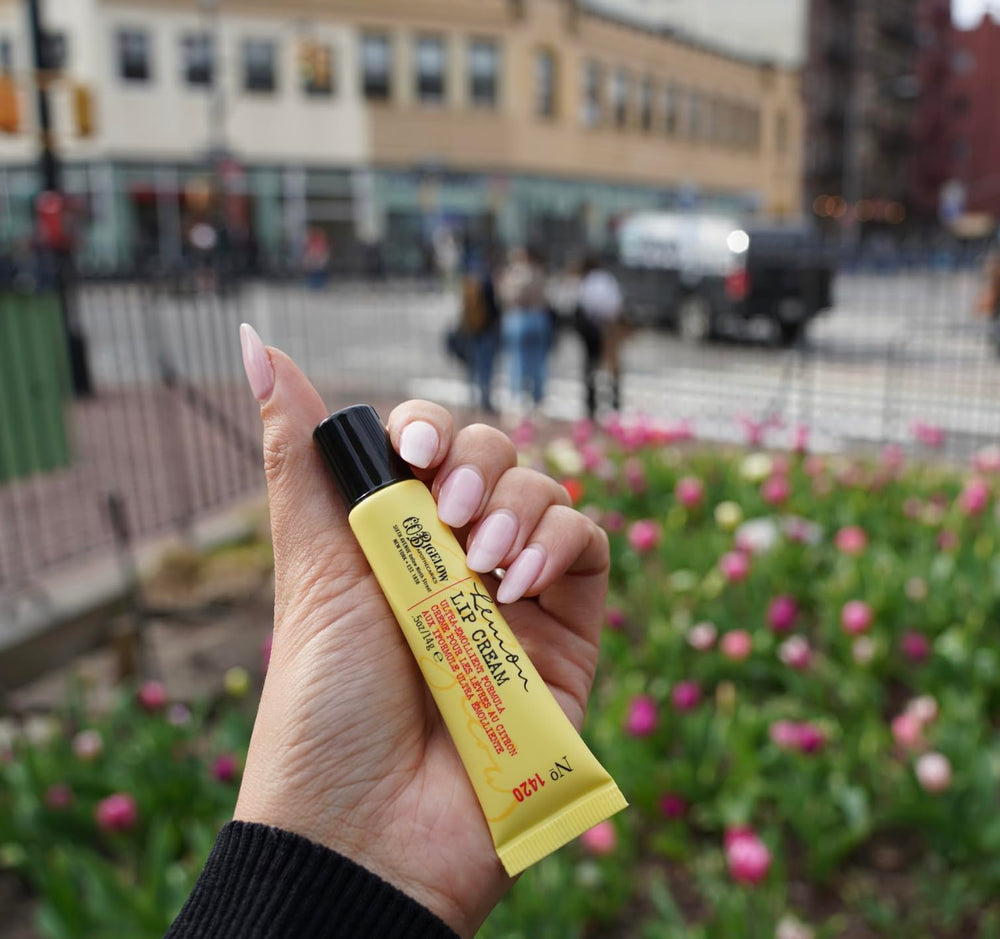 C.O. Bigelow Lemon Lip Cream texture close-up highlights buttery feel