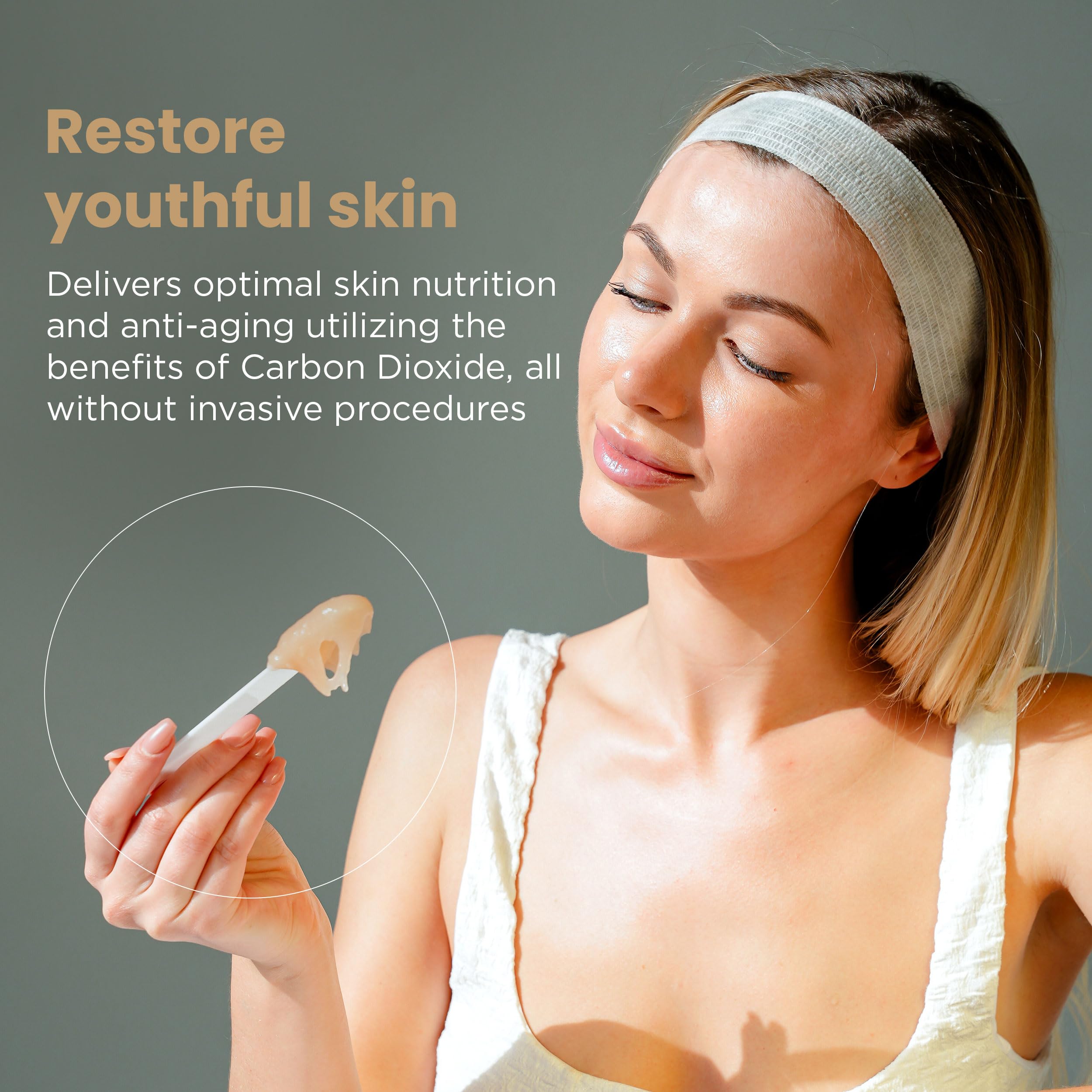 CO2Lift tightens skin visual demonstrating lifting effect