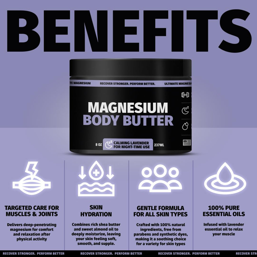 Coach Soak Nighttime Magnesium Body Butter lid open reveals generous 8oz jar for long-lasting use.