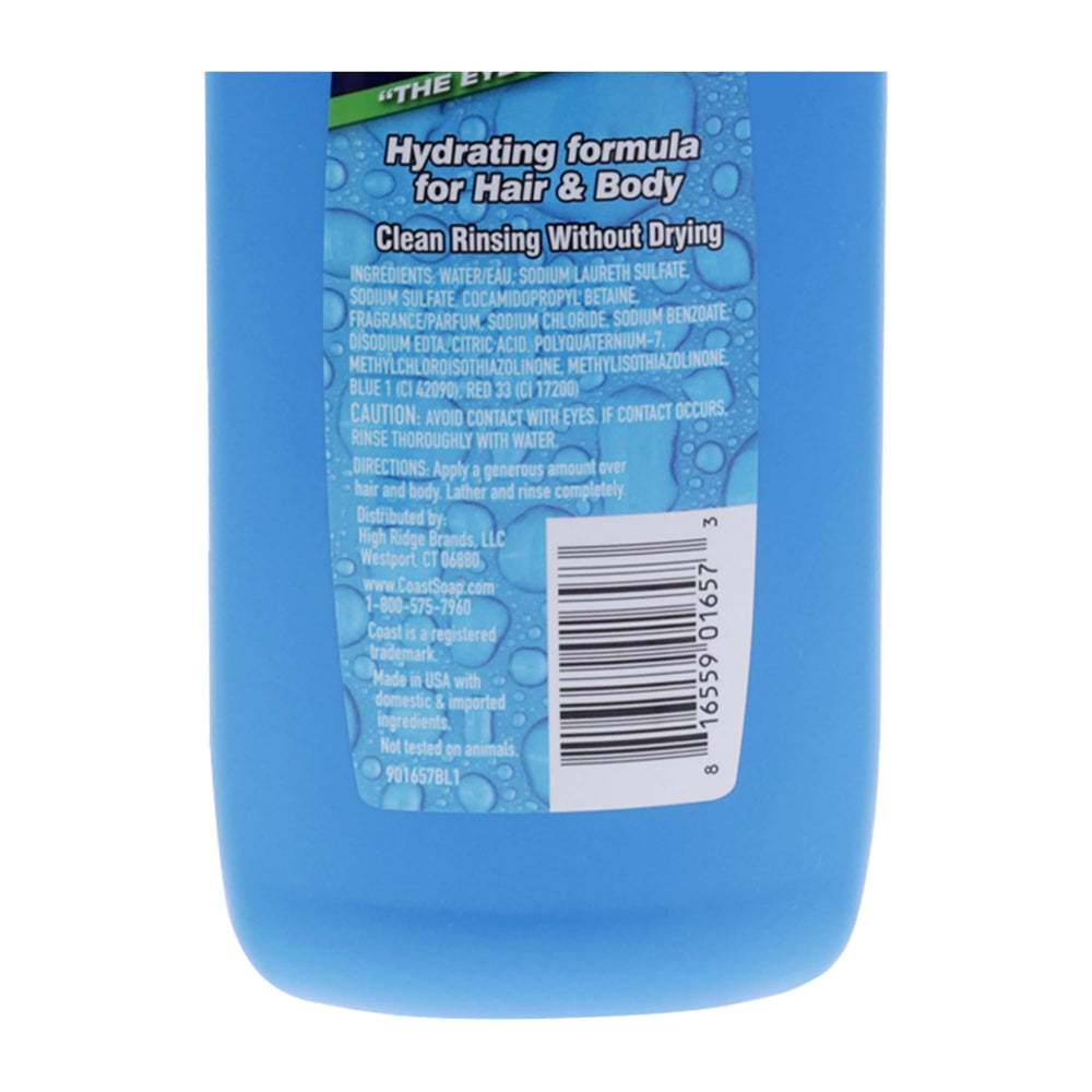Coast Classic Scent dual action usage demonstrates combining hair and body cleansing