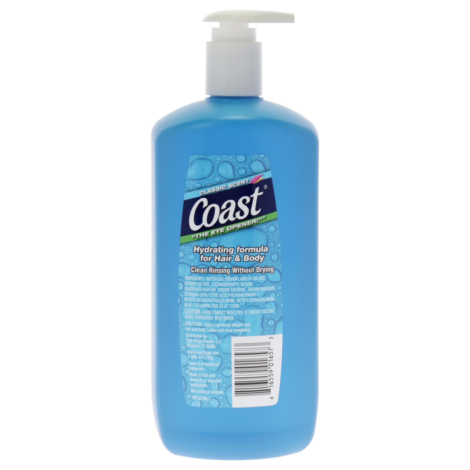Coast Classic Scent rich lather highlights hydrating formula for dry skin