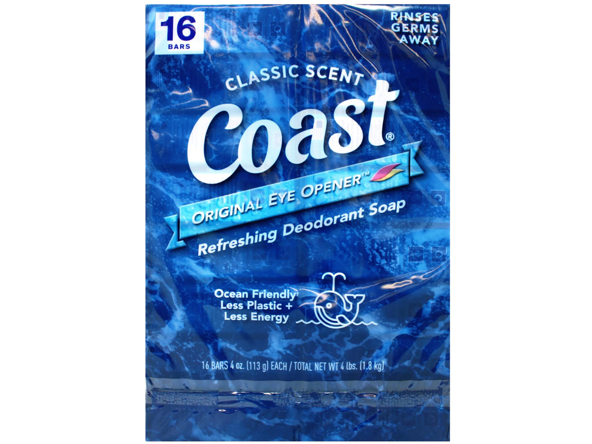 Coast deodorant soap bars pack-front offers long-lasting freshness for daily use.