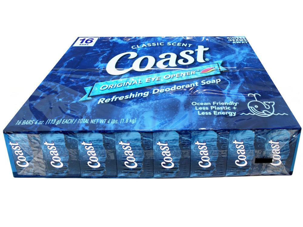 Coast refreshing deodorant soap bar foamy-lather close shot suggests invigorating shower experience