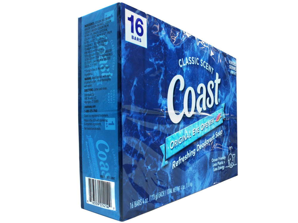 Coast refreshing deodorant soap bar pack demonstrates all-day unisex freshness