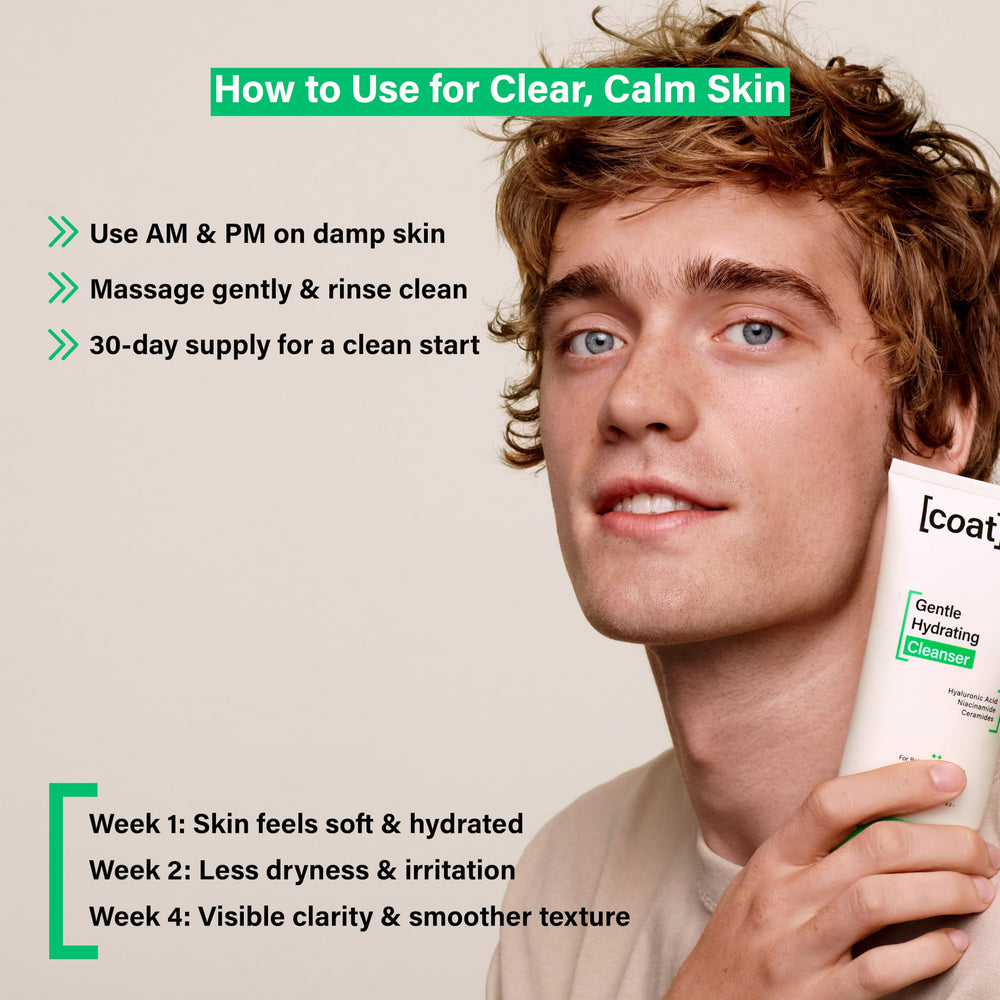 COATS fragrance-free label on gentle hydrating cleanser