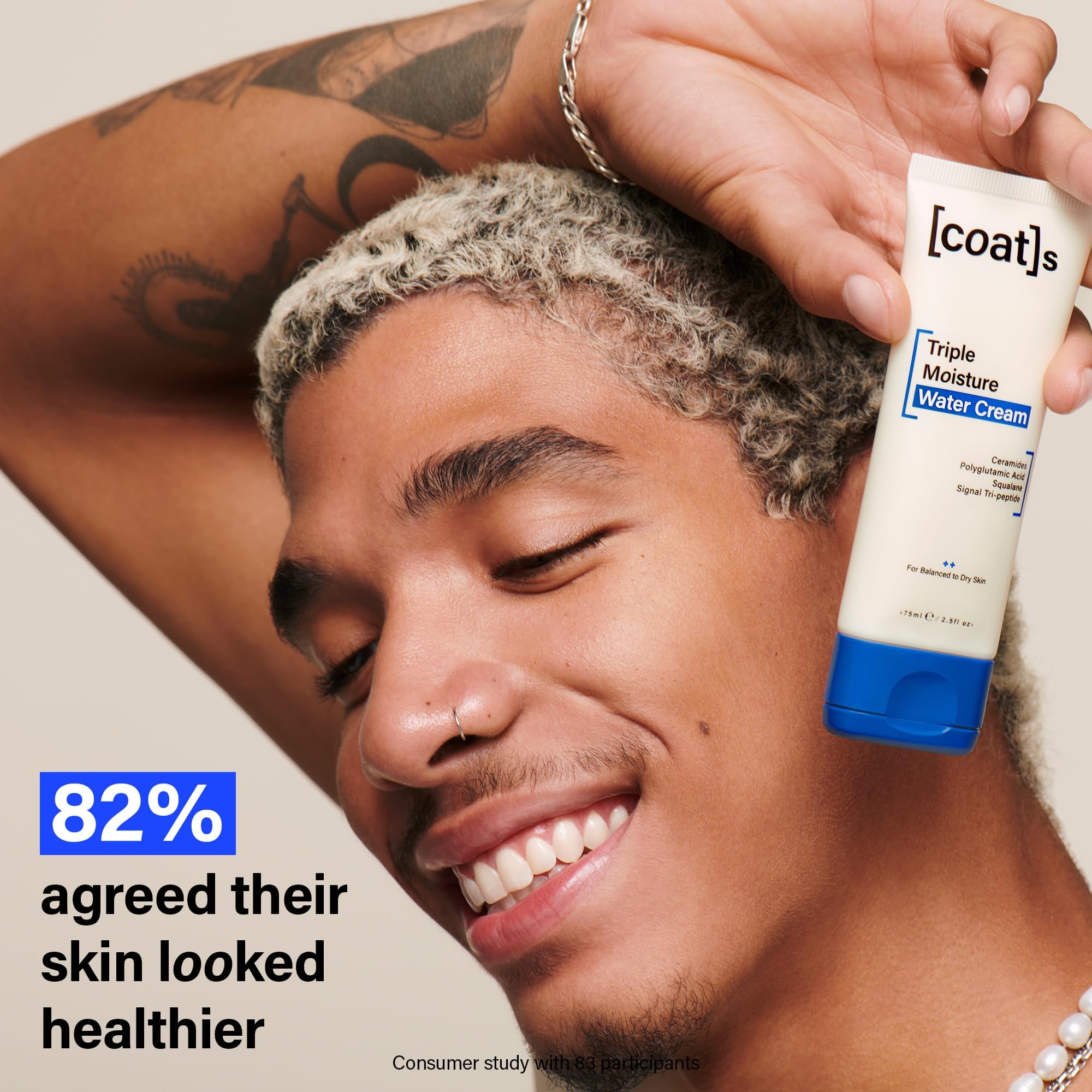 COATS cream swirl texture suggests fast-absorbing hydration.