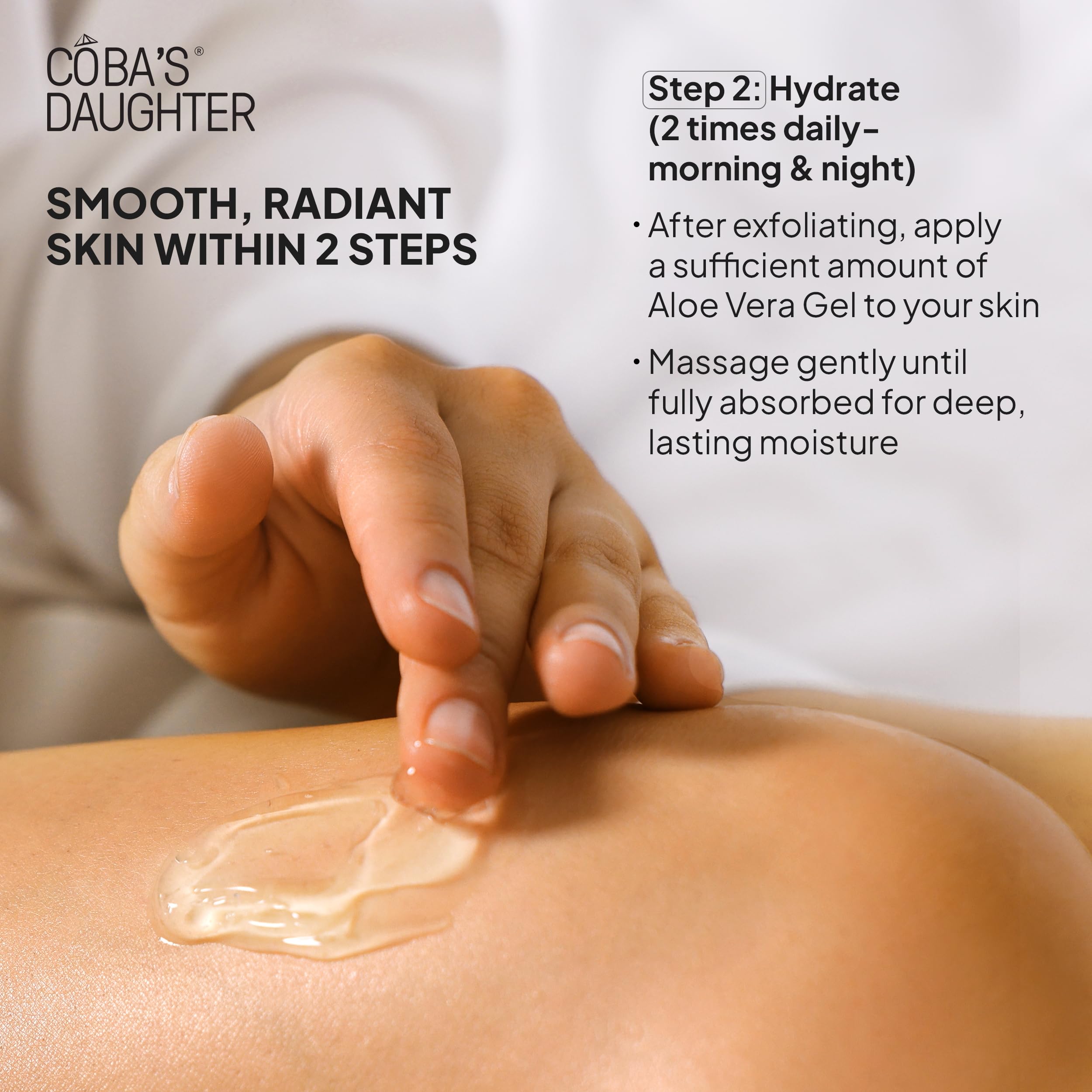 COBA'S DAUGHTER Scrub texture closeup highlights gentle exfoliation.