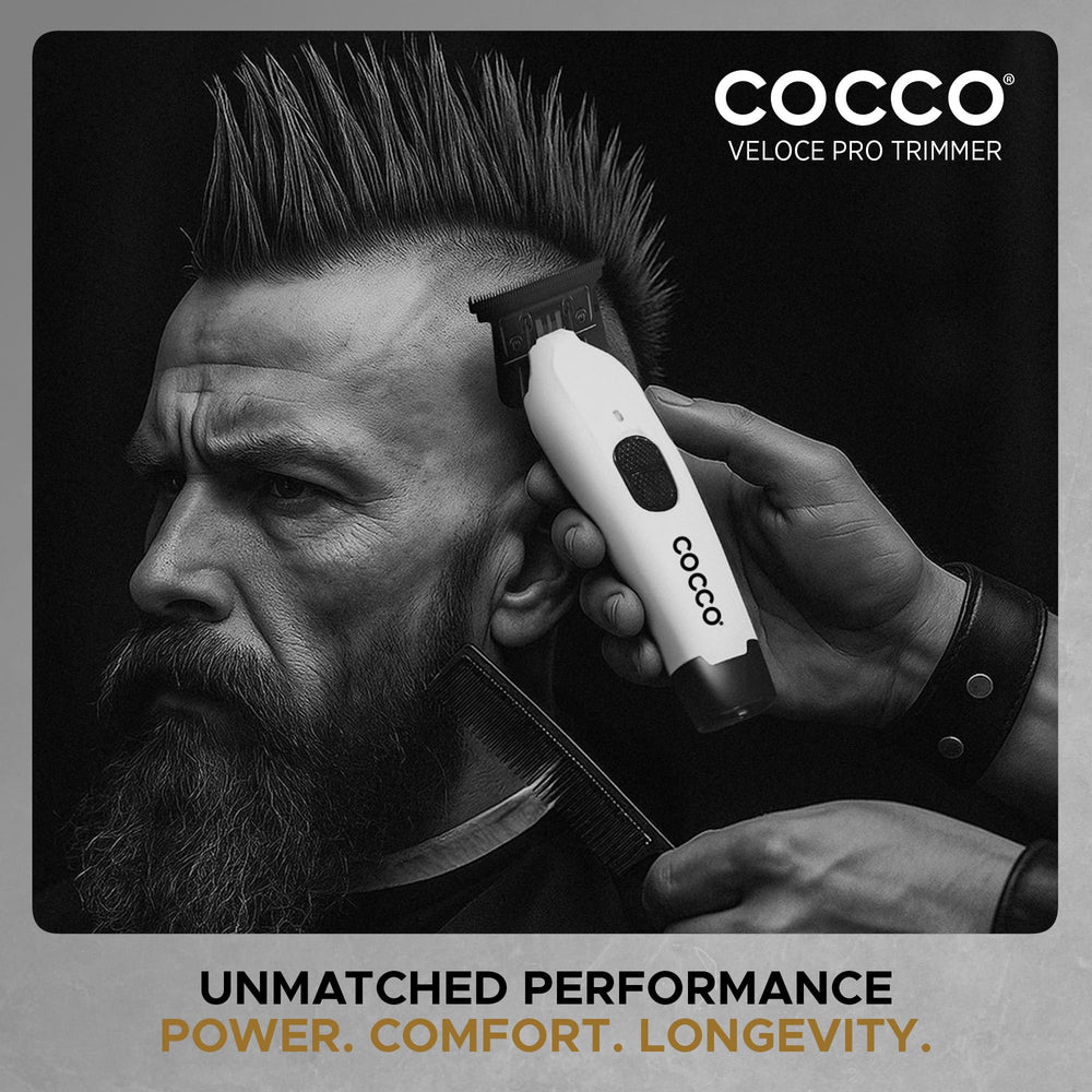 Cocco Veloce Pro Trimmer high-torque BLDC motor closeup for powerful, quiet performance.