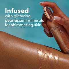 Coco & Eve Antioxidant Glow Shimmer Body Oil with pearlescent minerals for luminous finish