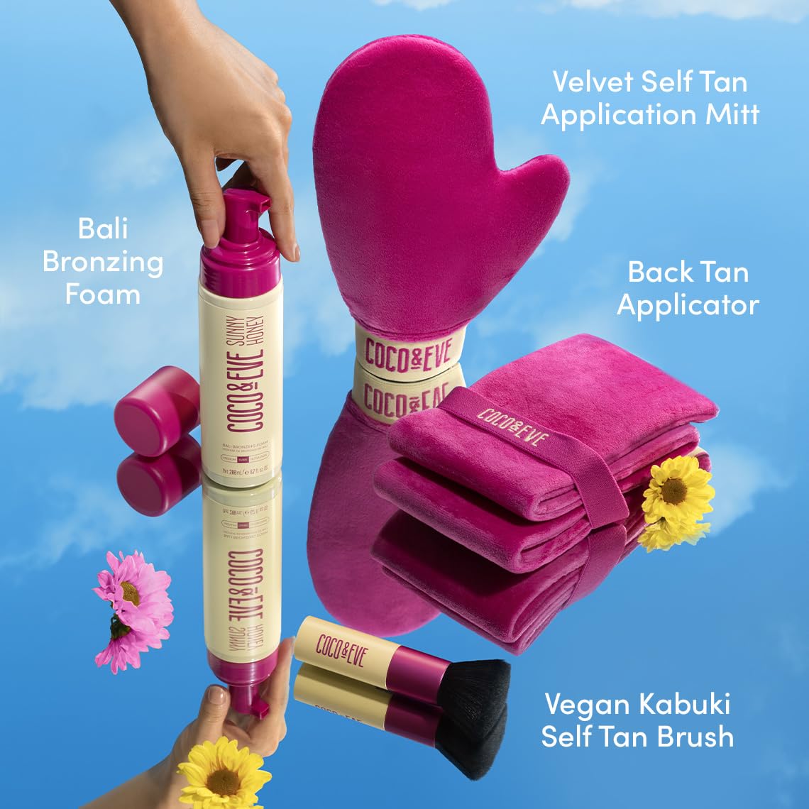 Coco & Eve Bali Bae tanning mitt for even, streak-free application