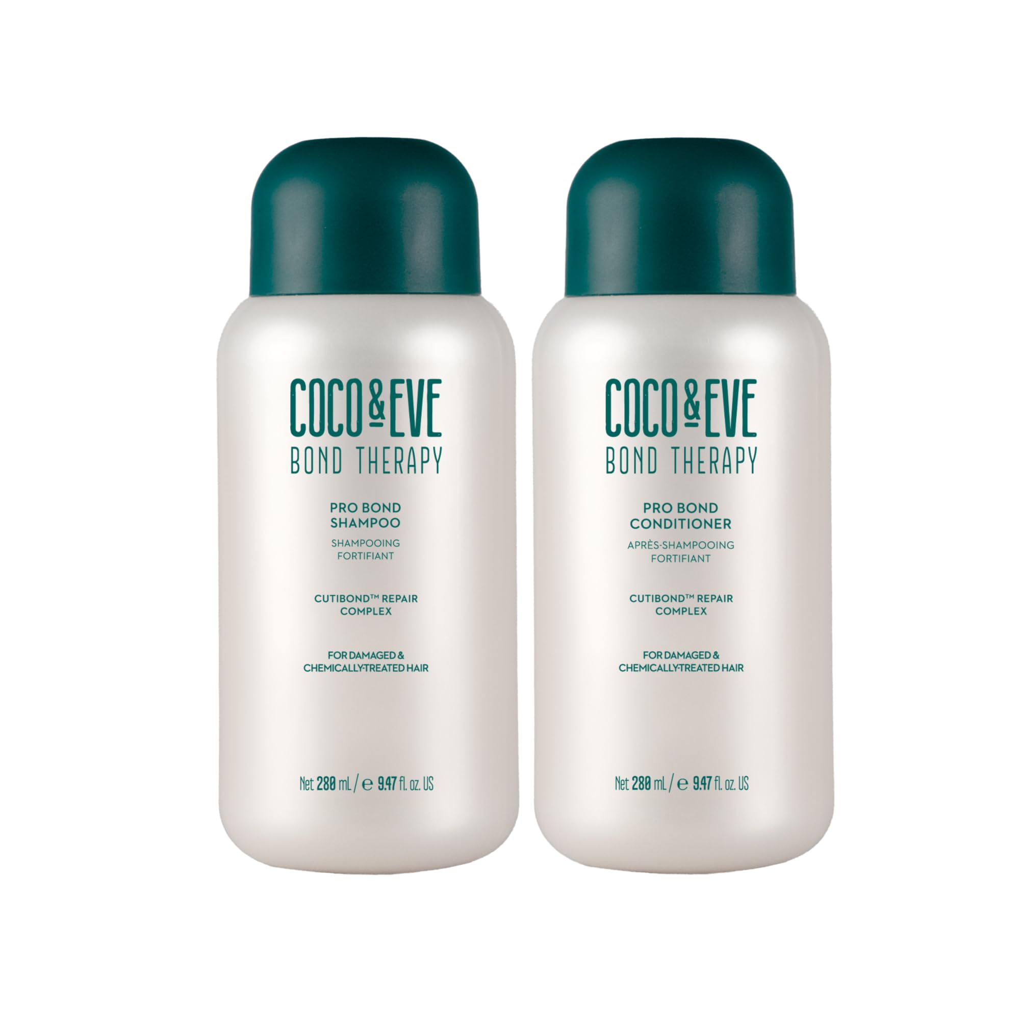 Coco & Eve Bond Therapy Pro shampoo bottle promoting bond-building strength
