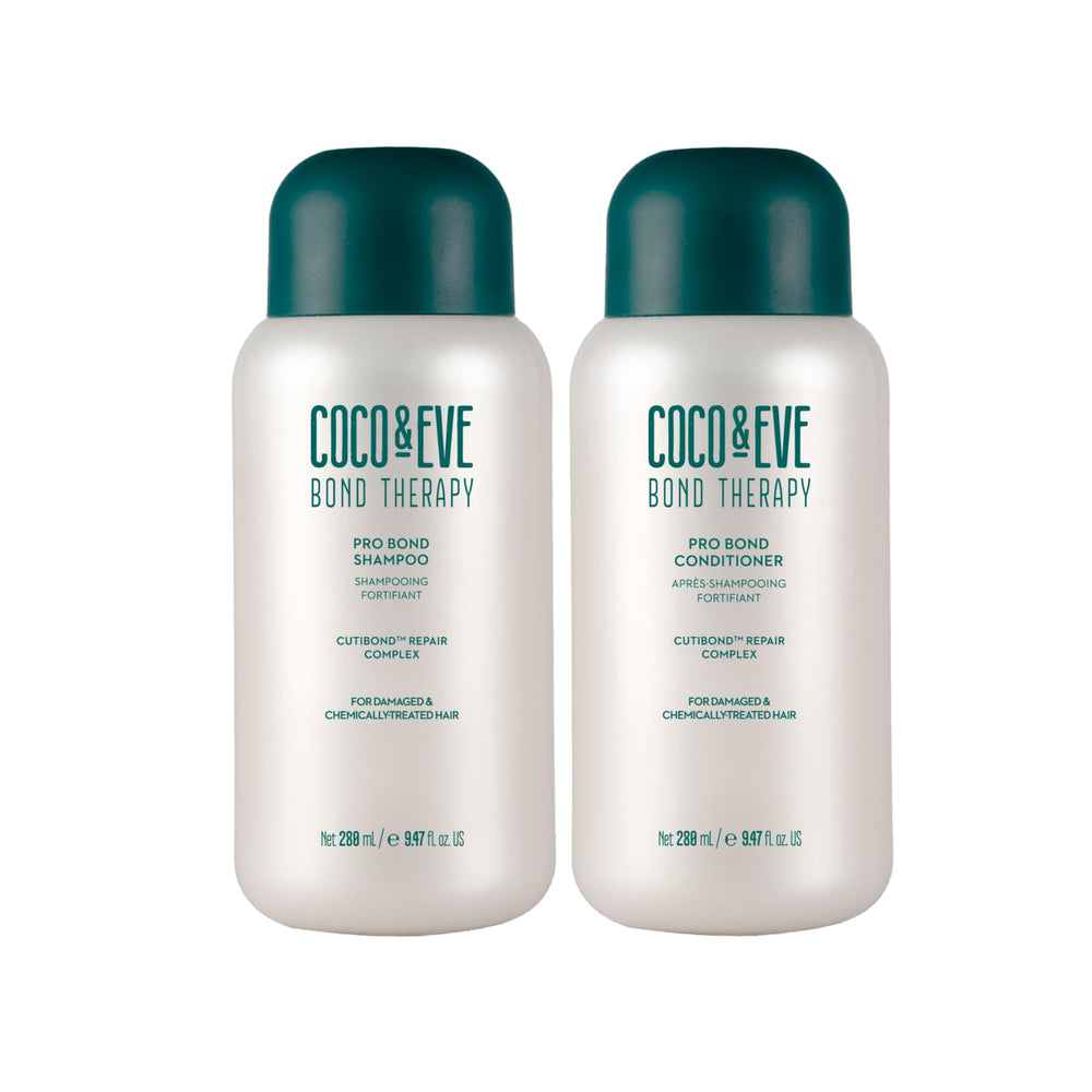 Coco & Eve Bond Therapy Pro shampoo bottle promoting bond-building strength