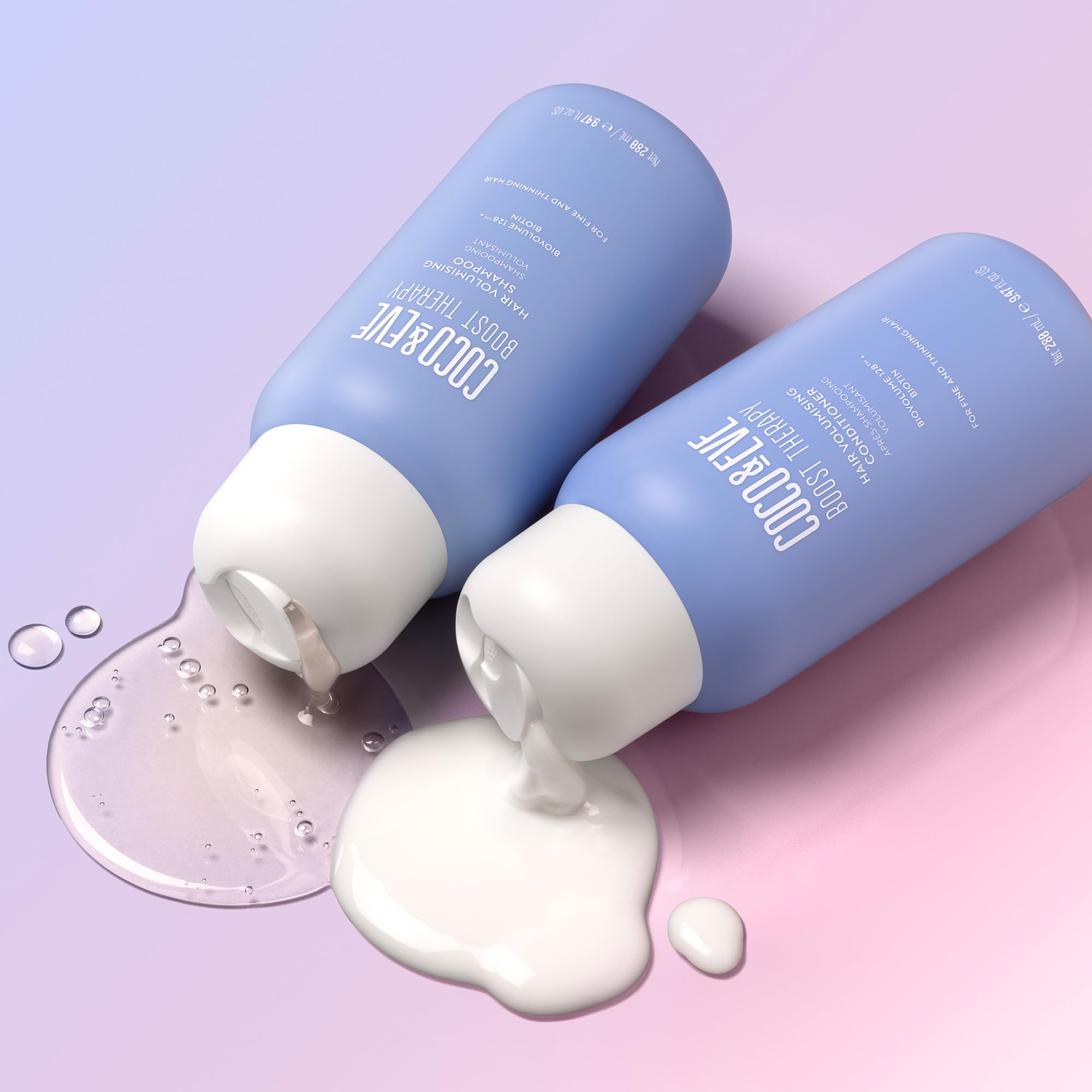 Coco & Eve Boost Therapy conditioner front bottle enhances density and shine.