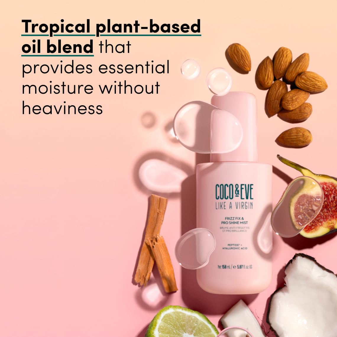 Coco & Eve Like A Virgin mist used for damp-to-dry styling.