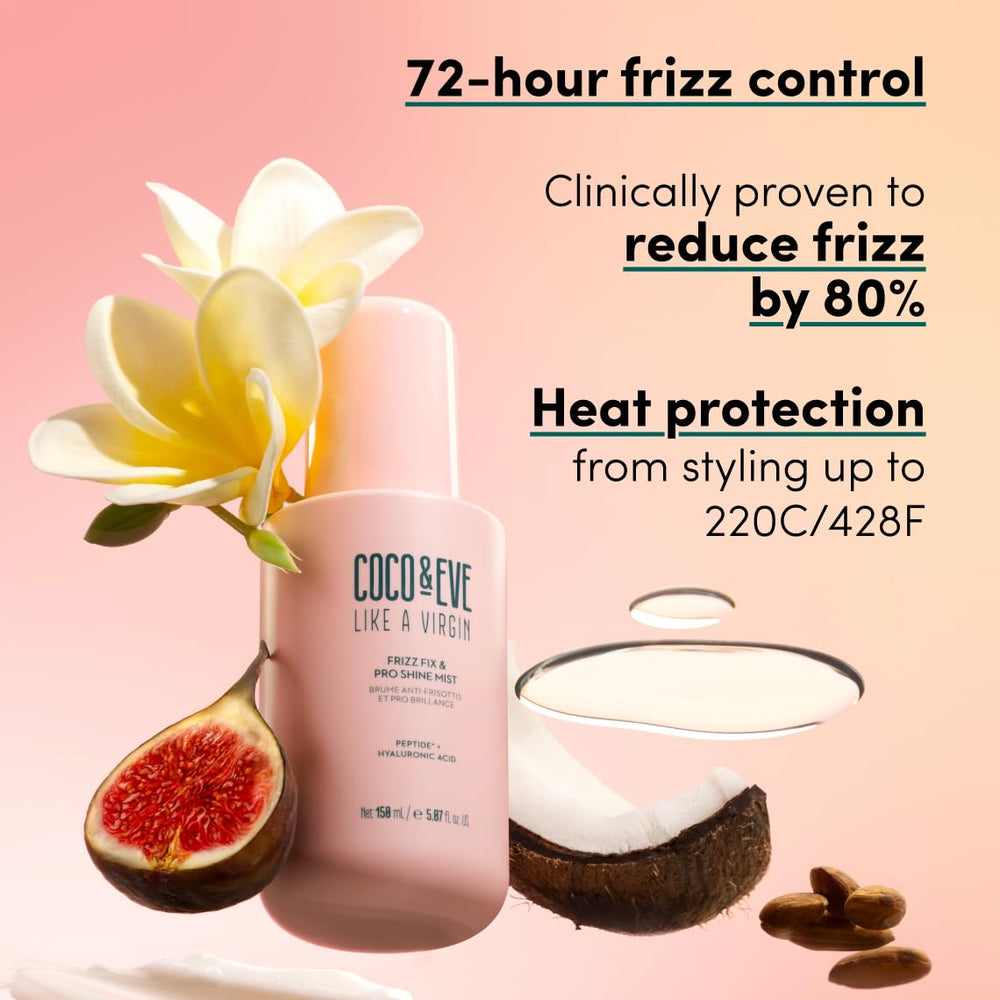 Humidity-resistant frizz control shown with sleek hair strands.