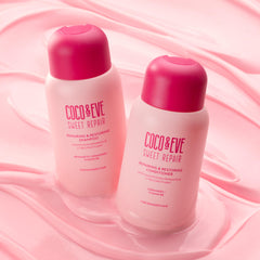 Coco & Eve Repair & Restore conditioner bottle delivering deep nourishment for frizz-prone hair.