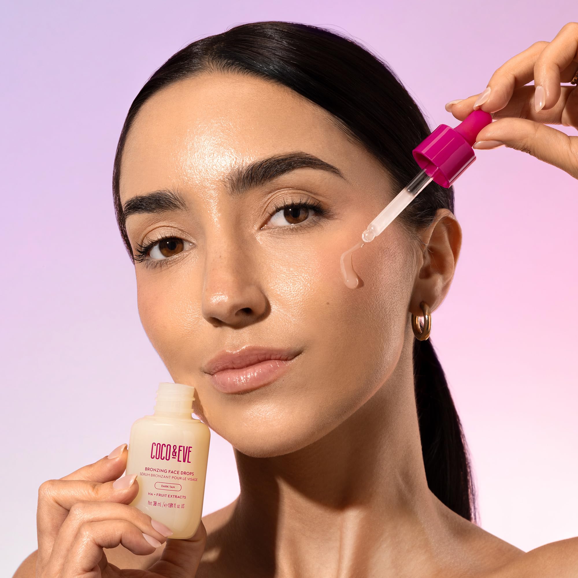 Coco & Eve Sunny Honey bronzing drops gradual-tan-shade builds a natural glow